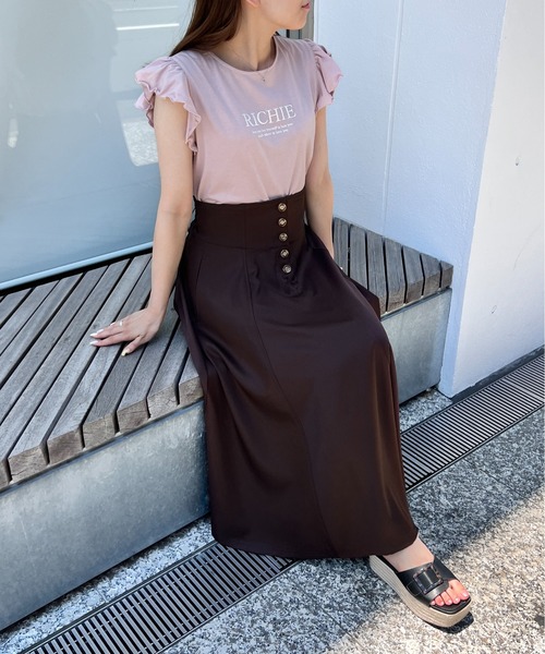TORTE(トルテ)の「ハイウエストレーシングスカート(スカート・レディース・ライトグレー/ブラック/ライトブラウン/ダークブルー・FREE)」の22枚目の写真