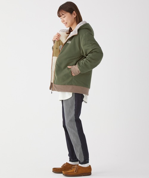 KRIFF MAYER Lady's Collection（クリフメイヤーレディースコレクション）の「リバーシブルジャケット ボア 2way アウトドア キャンプ（ひっくりJK）（その他アウター・レディース・ベージュ/ネイビー/オフホワイト/その他5/その他6/カラフル・MEDIUM/LARGE）」の18枚目の写真