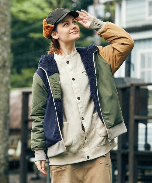 KRIFF MAYER Lady's Collection（クリフメイヤーレディースコレクション）の「リバーシブルジャケット ボア 2way アウトドア キャンプ（ひっくりJK）（その他アウター・レディース・ベージュ/ネイビー/オフホワイト/その他5/その他6/カラフル・MEDIUM/LARGE）」の19枚目の写真