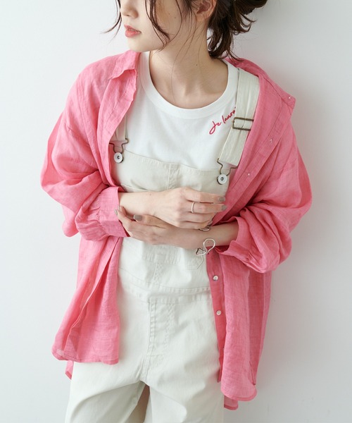 PUAL CE CIN（ピュアルセシン）の「【Du noir】ラミー長袖ブラウス（シャツ/ブラウス・レディース・ブラック/グレー/マスタード/ピンク・FREE）」の4枚目の写真