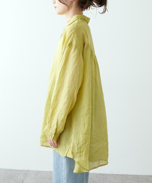 PUAL CE CIN（ピュアルセシン）の「【Du noir】ラミー長袖ブラウス（シャツ/ブラウス・レディース・ブラック/グレー/マスタード/ピンク・FREE）」の8枚目の写真