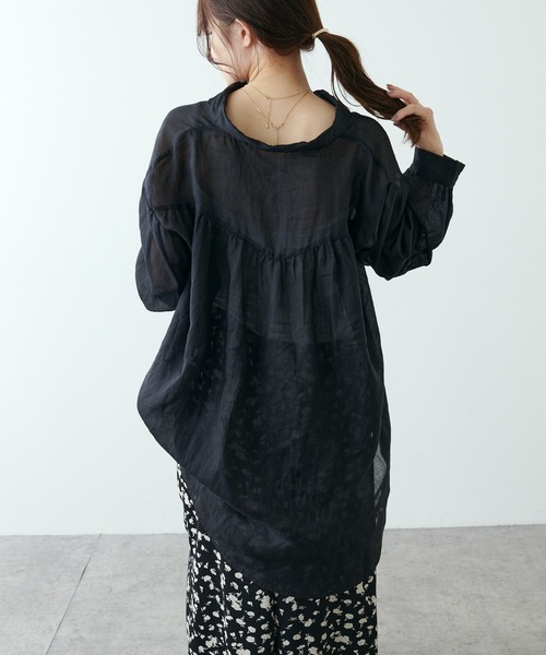 PUAL CE CIN（ピュアルセシン）の「【Du noir】ラミー長袖ブラウス（シャツ/ブラウス・レディース・ブラック/グレー/マスタード/ピンク・FREE）」の13枚目の写真