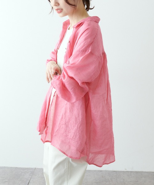 PUAL CE CIN（ピュアルセシン）の「【Du noir】ラミー長袖ブラウス（シャツ/ブラウス・レディース・ブラック/グレー/マスタード/ピンク・FREE）」の12枚目の写真