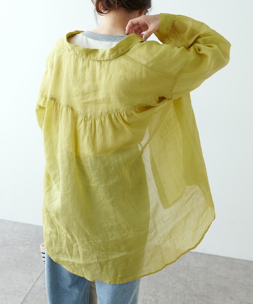 PUAL CE CIN（ピュアルセシン）の「【Du noir】ラミー長袖ブラウス（シャツ/ブラウス・レディース・ブラック/グレー/マスタード/ピンク・FREE）」の10枚目の写真