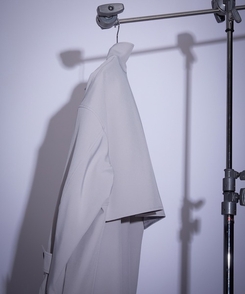 JUNRED（ジュンレッド）の「スムースタッチスタンドオーバーコート（その他アウター・メンズ・チャコールグレー/グレー系その他/ブルー系その他4/グレー・L/S/M）」の10枚目の写真