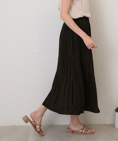 DRESKIP（ドレスキップ）の「◆ふんわり消しプリーツスカート（スカート・レディース・ネイビー/パープル系/ダークブラウン・03/02）」の21枚目の写真