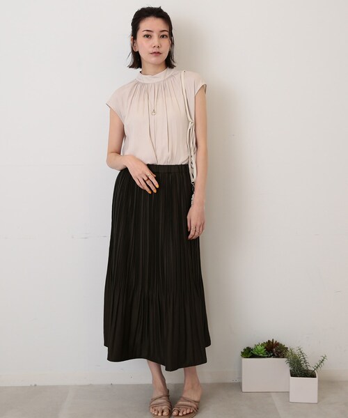 DRESKIP（ドレスキップ）の「◆ふんわり消しプリーツスカート（スカート・レディース・ネイビー/パープル系/ダークブラウン・03/02）」の17枚目の写真