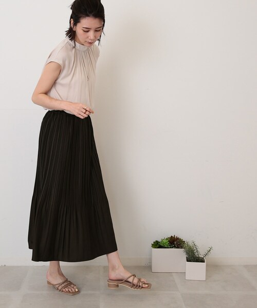 DRESKIP（ドレスキップ）の「◆ふんわり消しプリーツスカート（スカート・レディース・ネイビー/パープル系/ダークブラウン・03/02）」の9枚目の写真