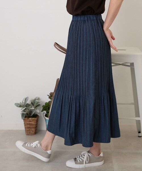 DRESKIP（ドレスキップ）の「◆ふんわり消しプリーツスカート（スカート・レディース・ネイビー/パープル系/ダークブラウン・03/02）」の15枚目の写真