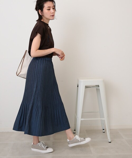 DRESKIP（ドレスキップ）の「◆ふんわり消しプリーツスカート（スカート・レディース・ネイビー/パープル系/ダークブラウン・03/02）」の11枚目の写真