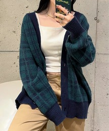 〈ユニセックス〉バリエ起毛オーバーカーディガン