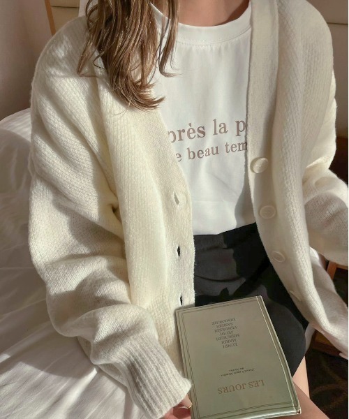 EPIMI E'PIMMY（エピミエピミー）の「〈ユニセックス〉バリエ起毛オーバーカーディガン（カーディガン/ボレロ・レディース・ブラック/ベージュ/ネイビー/オフホワイト/オリーブ/ピンク/オレンジ/ブルー/グリーン・MEDIUM）」の2枚目の写真