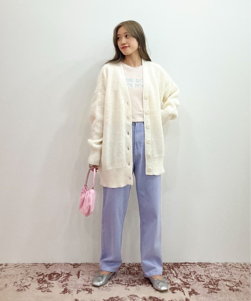 EPIMI E'PIMMY（エピミエピミー）の「〈ユニセックス〉バリエ起毛オーバーカーディガン（カーディガン/ボレロ・レディース・ブラック/ベージュ/ネイビー/オフホワイト/オリーブ/ピンク/オレンジ/ブルー/グリーン・MEDIUM）」の13枚目の写真