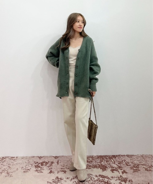 EPIMI E'PIMMY（エピミエピミー）の「〈ユニセックス〉バリエ起毛オーバーカーディガン（カーディガン/ボレロ・レディース・ブラック/ベージュ/ネイビー/オフホワイト/オリーブ/ピンク/オレンジ/ブルー/グリーン・MEDIUM）」の16枚目の写真