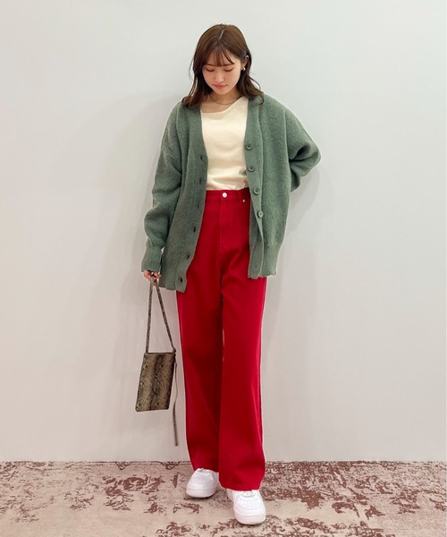 EPIMI E'PIMMY（エピミエピミー）の「〈ユニセックス〉バリエ起毛オーバーカーディガン（カーディガン/ボレロ・レディース・ブラック/ベージュ/ネイビー/オフホワイト/オリーブ/ピンク/オレンジ/ブルー/グリーン・MEDIUM）」の18枚目の写真