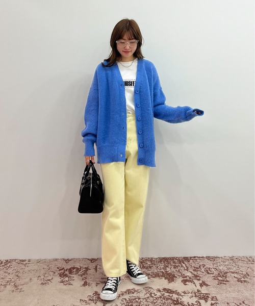 EPIMI E'PIMMY（エピミエピミー）の「〈ユニセックス〉バリエ起毛オーバーカーディガン（カーディガン/ボレロ・レディース・ブラック/ベージュ/ネイビー/オフホワイト/オリーブ/ピンク/オレンジ/ブルー/グリーン・MEDIUM）」の22枚目の写真