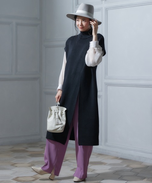 miclat（ミクラ）の「大きいサイズ フロントスリットニットワンピース miclat（ワンピース・レディース・ブラック・4L/LL/L/3L）」の8枚目の写真