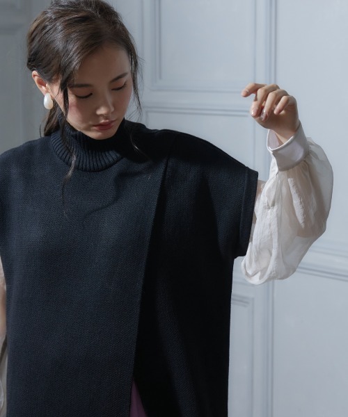 miclat（ミクラ）の「大きいサイズ フロントスリットニットワンピース miclat（ワンピース・レディース・ブラック・4L/LL/L/3L）」の10枚目の写真