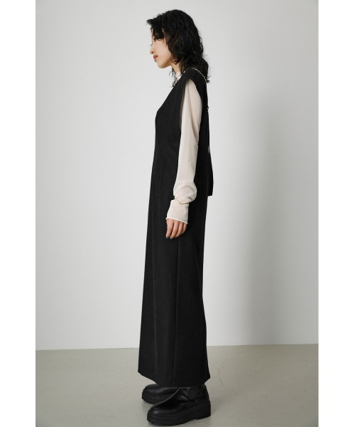 AZUL by moussy（アズールバイマウジー）の「WAIST TUCK ONEPIECE/ウエストタックワンピース（ワンピース・レディース・ブラック/カーキ/グレー・SMALL/MEDIUM）」の8枚目の写真