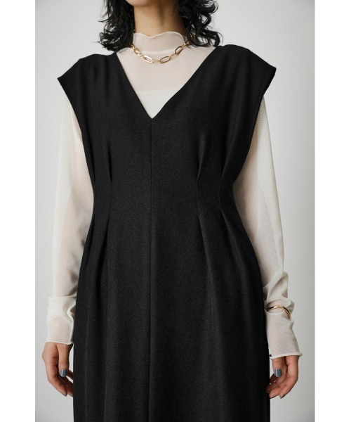 AZUL by moussy（アズールバイマウジー）の「WAIST TUCK ONEPIECE/ウエストタックワンピース（ワンピース・レディース・ブラック/カーキ/グレー・SMALL/MEDIUM）」の10枚目の写真