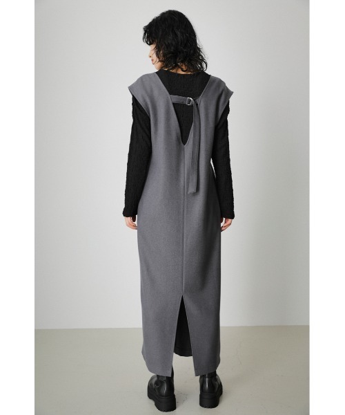 AZUL by moussy（アズールバイマウジー）の「WAIST TUCK ONEPIECE/ウエストタックワンピース（ワンピース・レディース・ブラック/カーキ/グレー・SMALL/MEDIUM）」の18枚目の写真