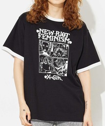 X-girl | X-girl × YUGO. S/S RINGER TEE(Tシャツ/カットソー)