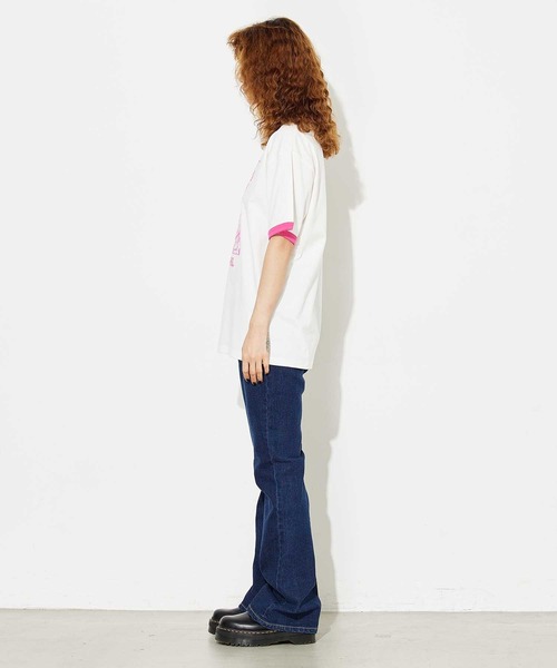 X-girl（エックスガール）の「X-girl × YUGO. S/S RINGER TEE（Tシャツ/カットソー・レディース・ホワイト/ブラック・L/M）」の6枚目の写真