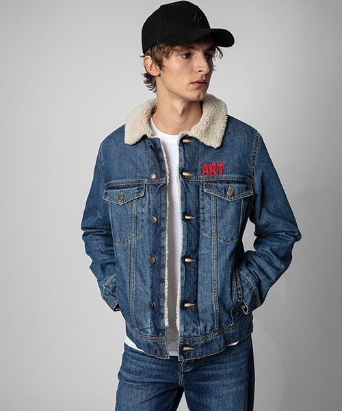 ZADIG&VOLTAIRE（ザディグ　エ　ヴォルテール）の「BASE DENIM FUR（デニムジャケット・メンズ・ブルー系その他3・S/XS/M）」の6枚目の写真