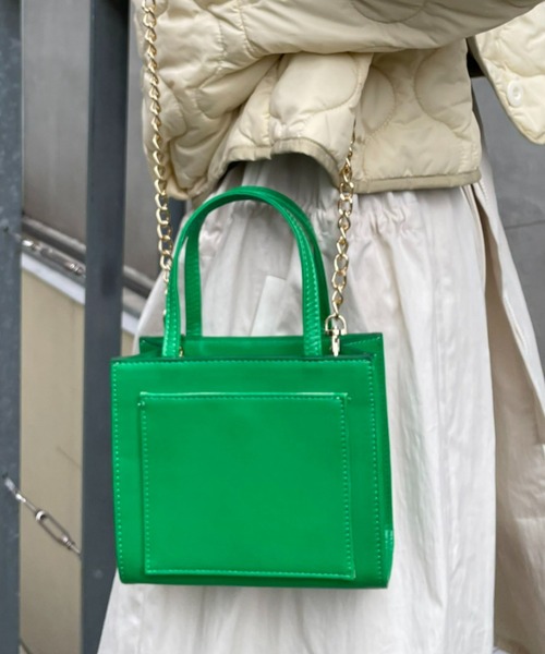 CIAOPANIC(チャオパニック)の「【CPC SCAMP】スクエアミニショルダーバッグ(ショルダーバッグ・レディース・ブラック/グリーン/ボルドー/ゴールド/オレンジ・FREE)」の1枚目の写真