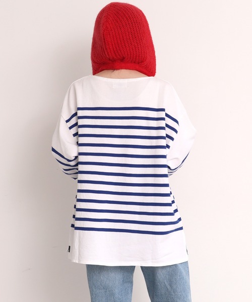 Dot＆Stripes CHILD WOMAN（ドットアンドストライプス　チャイルドウーマン）の「太番モヘヤあぜ つけフード（ハット・レディース・レッド/アイボリー・FREE）」の9枚目の写真
