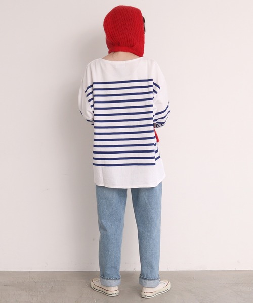 Dot＆Stripes CHILD WOMAN（ドットアンドストライプス　チャイルドウーマン）の「太番モヘヤあぜ つけフード（ハット・レディース・レッド/アイボリー・FREE）」の14枚目の写真