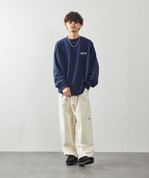 THRASHER（スラッシャー）の「【THRASHER/スラッシャー】別注フレイムロゴクルーネックスウェット/裏起毛/ユニセックス（スウェット・メンズ・ライトグレー/ブラック/ネイビー・SMALL/MEDIUM/LARGE）」の14枚目の写真