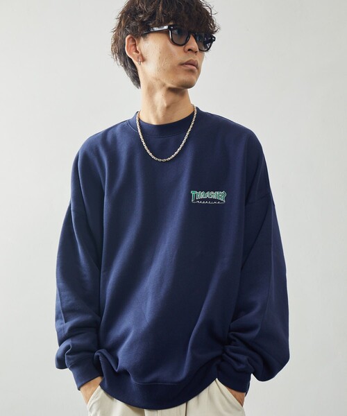 THRASHER（スラッシャー）の「【THRASHER/スラッシャー】別注フレイムロゴクルーネックスウェット/裏起毛/ユニセックス（スウェット・メンズ・ライトグレー/ブラック/ネイビー・SMALL/MEDIUM/LARGE）」の19枚目の写真