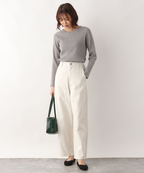 GLOBAL WORK（グローバルワーク）の「メルティクルーネックリブプル