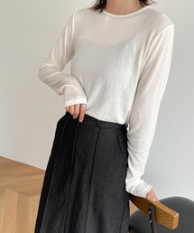 CANAL JEAN | El mar(エルマール) テンセルストレッチロングTシャツ(Tシャツ/カットソー)