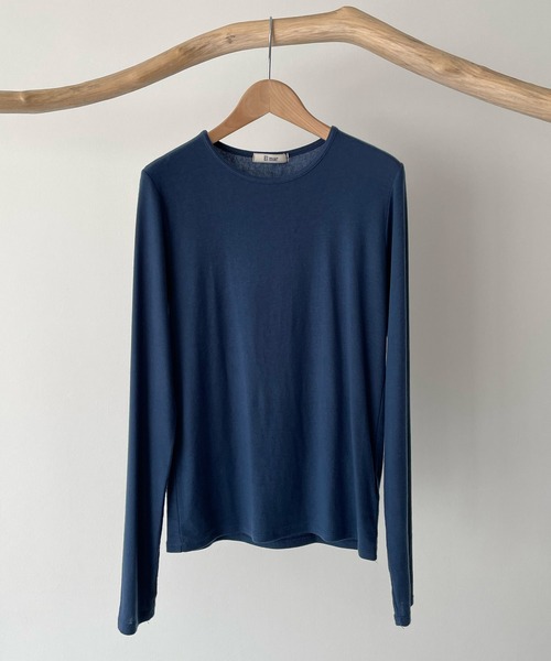 CANAL JEAN(キャナルジーン)の「El mar(エルマール) テンセルストレッチロングTシャツ(Tシャツ/カットソー・レディース・ブラック/ブラウン/オレンジ/ブルー/アイボリー・ONE SIZE)」の17枚目の写真