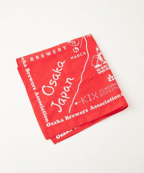 green label relaxing（グリーンレーベルリラクシング）の「＜大阪ブルワーズアソシエーション（OBA）×green label relaxing＞大阪柄バンダナ（バンダナ/スカーフ・メンズ・ブラック/レッド・FREE）」の2枚目の写真