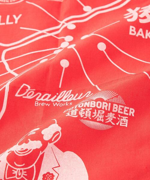 green label relaxing（グリーンレーベルリラクシング）の「＜大阪ブルワーズアソシエーション（OBA）×green label relaxing＞大阪柄バンダナ（バンダナ/スカーフ・メンズ・ブラック/レッド・FREE）」の4枚目の写真