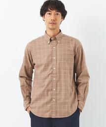 green label relaxing | ナチュラルフィット ビエラ ボタンダウン ウィンドウペーン シャツ OVLG(シャツ/ブラウス)