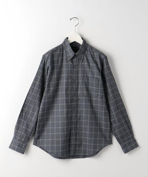 green label relaxing(グリーンレーベルリラクシング)の「ナチュラルフィット ビエラ ボタンダウン ウィンドウペーン シャツ OVLG(シャツ/ブラウス・メンズ・ホワイト/ベージュ/ネイビー/モカ・S/M/L/XL/XXL)」の11枚目の写真