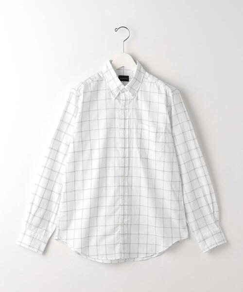 green label relaxing(グリーンレーベルリラクシング)の「ナチュラルフィット ビエラ ボタンダウン ウィンドウペーン シャツ OVLG(シャツ/ブラウス・メンズ・ホワイト/ベージュ/ネイビー/モカ・S/M/L/XL/XXL)」の18枚目の写真
