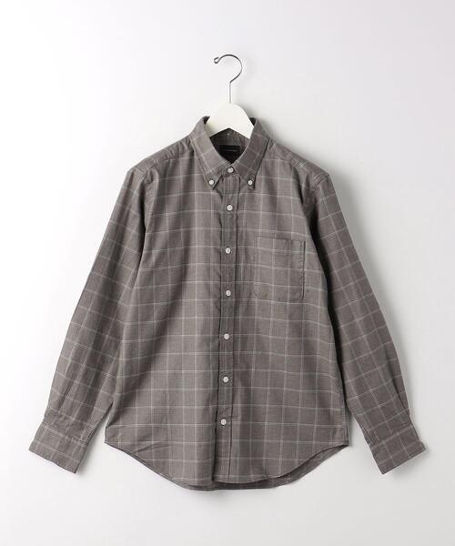 green label relaxing(グリーンレーベルリラクシング)の「ナチュラルフィット ビエラ ボタンダウン ウィンドウペーン シャツ OVLG(シャツ/ブラウス・メンズ・ホワイト/ベージュ/ネイビー/モカ・S/M/L/XL/XXL)」の21枚目の写真