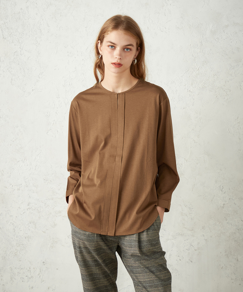 LE SOUK HOLIDAY(ルスークホリデー)の「スキッパープルカットオーバー(Tシャツ/カットソー・レディース・ブラック/グリーン/ブラウン・L/M)」の3枚目の写真