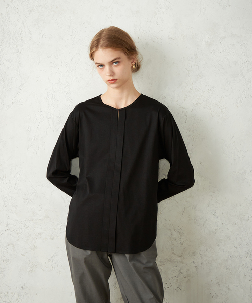 LE SOUK HOLIDAY(ルスークホリデー)の「スキッパープルカットオーバー(Tシャツ/カットソー・レディース・ブラック/グリーン/ブラウン・L/M)」の2枚目の写真