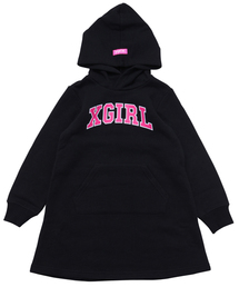 X-girl Stages | SWEAT HOODIE DRESS COLLEGE LOGO(12M～3T)(ワンピース)