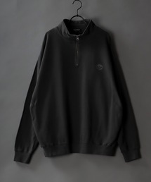 SITRY | Big silhouette pigment half zip sweat shirt / ビッグシルエット ピグメント ハーフジップ スウェットシャツ(スウェット)