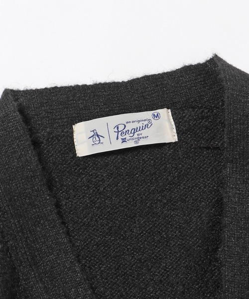 MUNSINGWEAR(マンシングウェア)の「Munsingwear/マンシングウェア BIGFITMessagecarddesign ニット Vネックカーディガン オーバーサイズ(カーディガン/ボレロ・メンズ・ブラック・XL/L/M)」の5枚目の写真