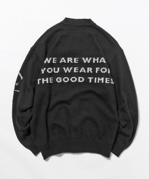MUNSINGWEAR(マンシングウェア)の「Munsingwear/マンシングウェア BIGFITMessagecarddesign ニット Vネックカーディガン オーバーサイズ(カーディガン/ボレロ・メンズ・ブラック・XL/L/M)」の13枚目の写真