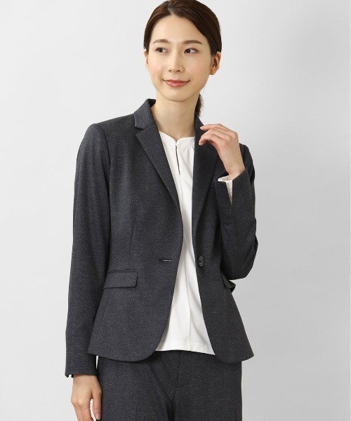 エムエフエディトリアルレディース M F Editorial Women プリントポンチ セットアップ 1ボタンジャケット 紺 セットアップスカート パンツございます スーツジャケット M F Editorial エムエフエディトリアル のファッション通販 Zozotown