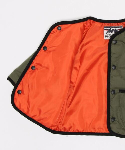 Life Support Products（ライフサポートプロダクツ）の「ヒョウタンキルトジャケット（80～150cm）（ノーカラージャケット・キッズ・ベージュ/モカ/ネイビー/オレンジ/カーキ/ブラック・80/90/95/100/110/120/130/140/150）」の19枚目の写真